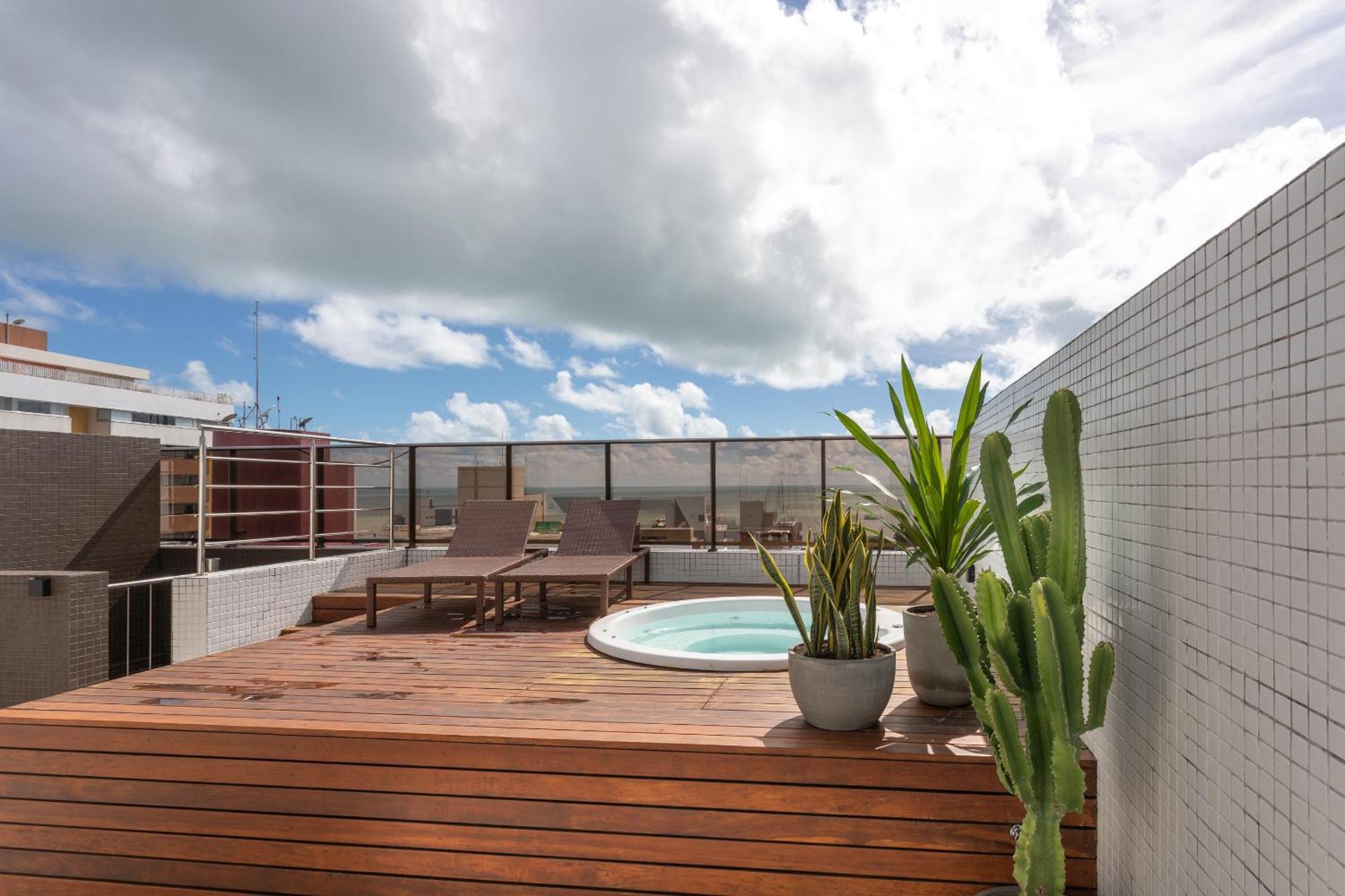 Apartament Cobertura Com Jacuzzi E Deslumbrante Vista Mar João Pessoa Zewnętrze zdjęcie
